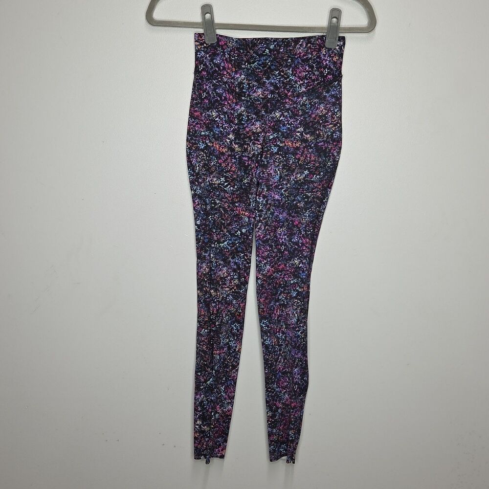Lululemon Womens 4 High Rise Floral Abstract Paint Splatter Athletic Leggings